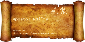 Apostol Nóra névjegykártya