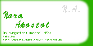 nora apostol business card